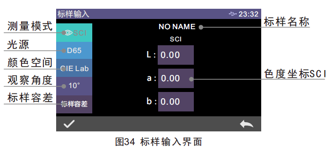 雾度仪标样输入界面